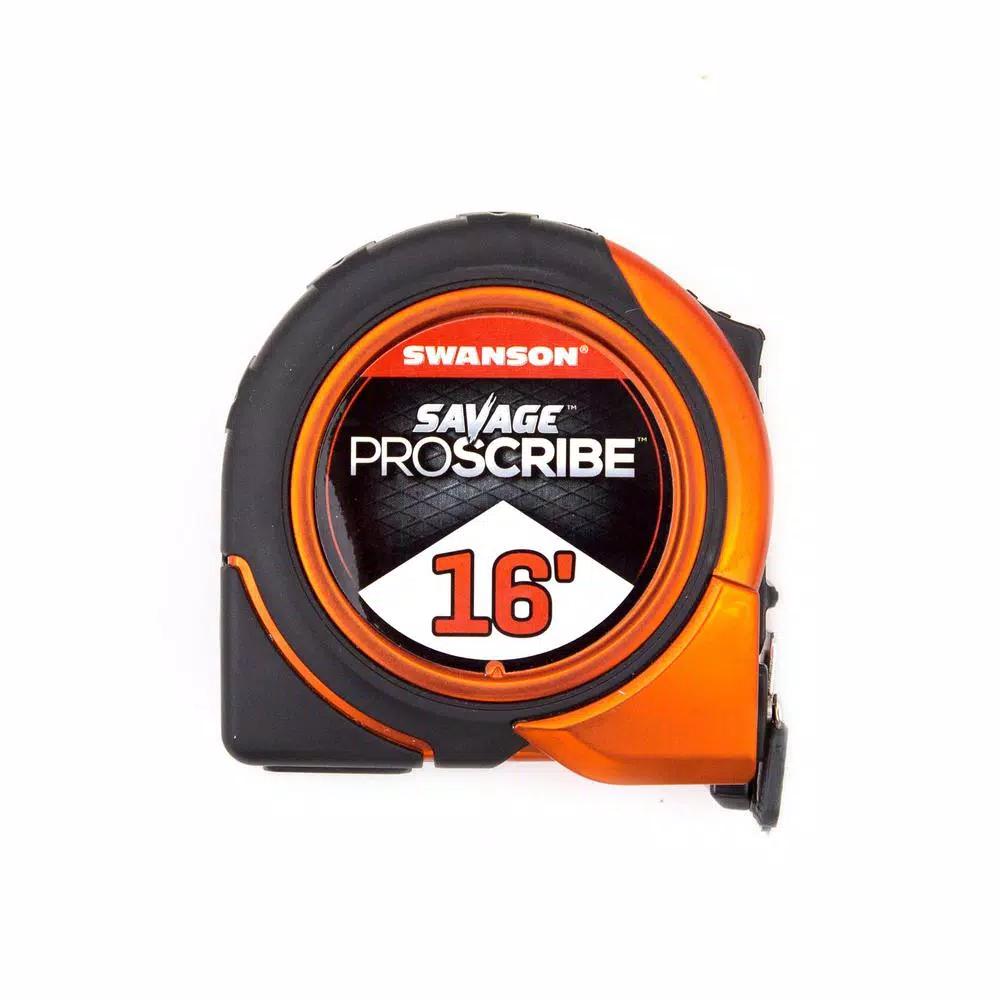 Swanson Savage ProScribe 16 ft. Tape Measure with Retractable Scribe Guide and Magnetic Hook