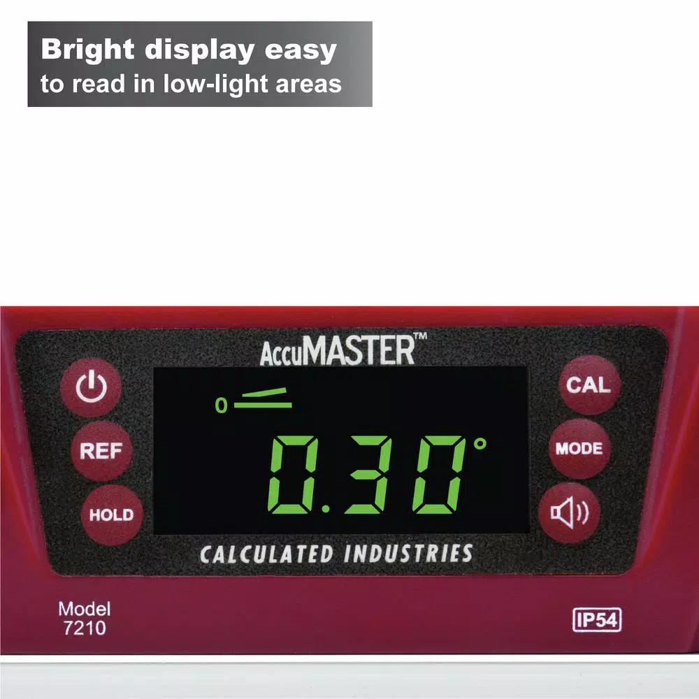 Calculated Industries AccuMASTER Pro 10 in. Digital Torpedo Level with Magnetic V-Groove and LED Display