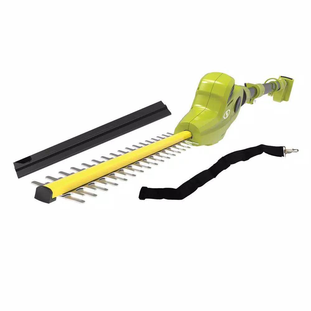 Sun Joe 24V Cordless Pole Hedge Trimmer, 17-in Dual-Action Blades, Tool Only