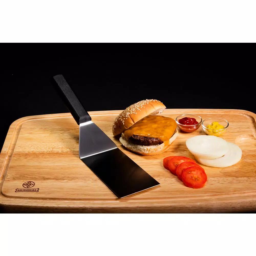 Mundial 5681HH 8x3-Inch Perforated Stainless Steel Turner, Black