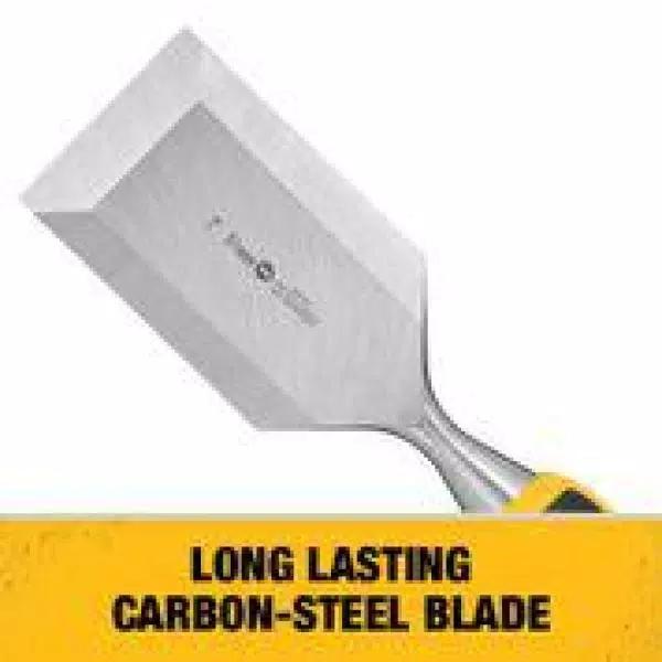 DEWALT 2 in. Straight Wood Chisel with Carbon Steel Blade and Ergonomic Handle