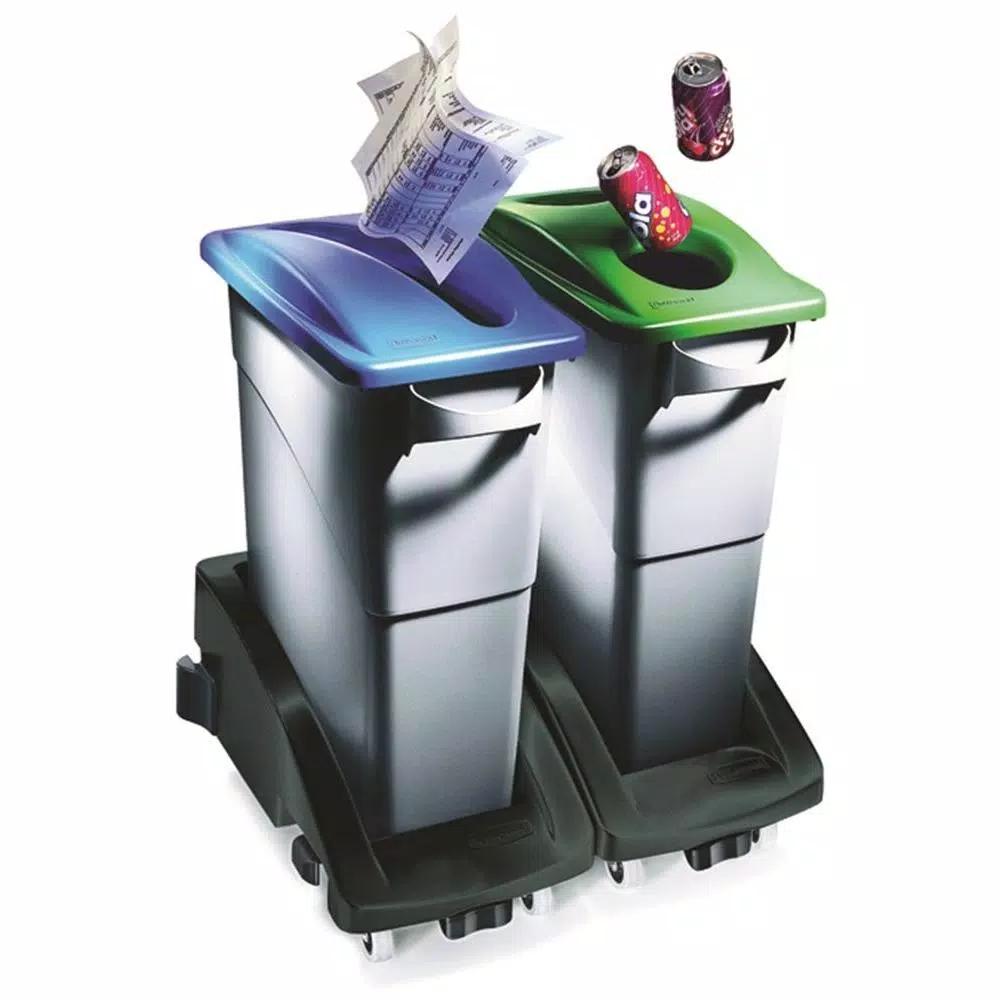Rubbermaid Commercial Products Slim Jim Trashcan Dolly for Waste and Recycling Containers