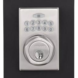 Defiant Satin Nickel Square Single Cylinder Electronic Keypad Deadbolt thumbnail 3