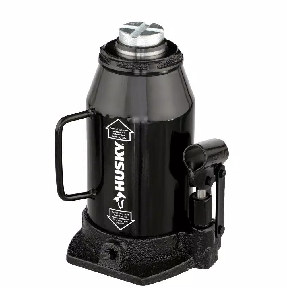 Husky 20-Ton Hydraulic Bottle Jack, 40,000 lb. Capacity, 9.5-17 in. Lift Range