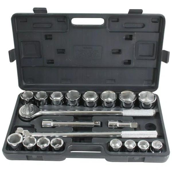 PRO-SERIES 21-Piece 3/4 in. Drive Socket Set with Reversible Ratchet and Blow Molded Case