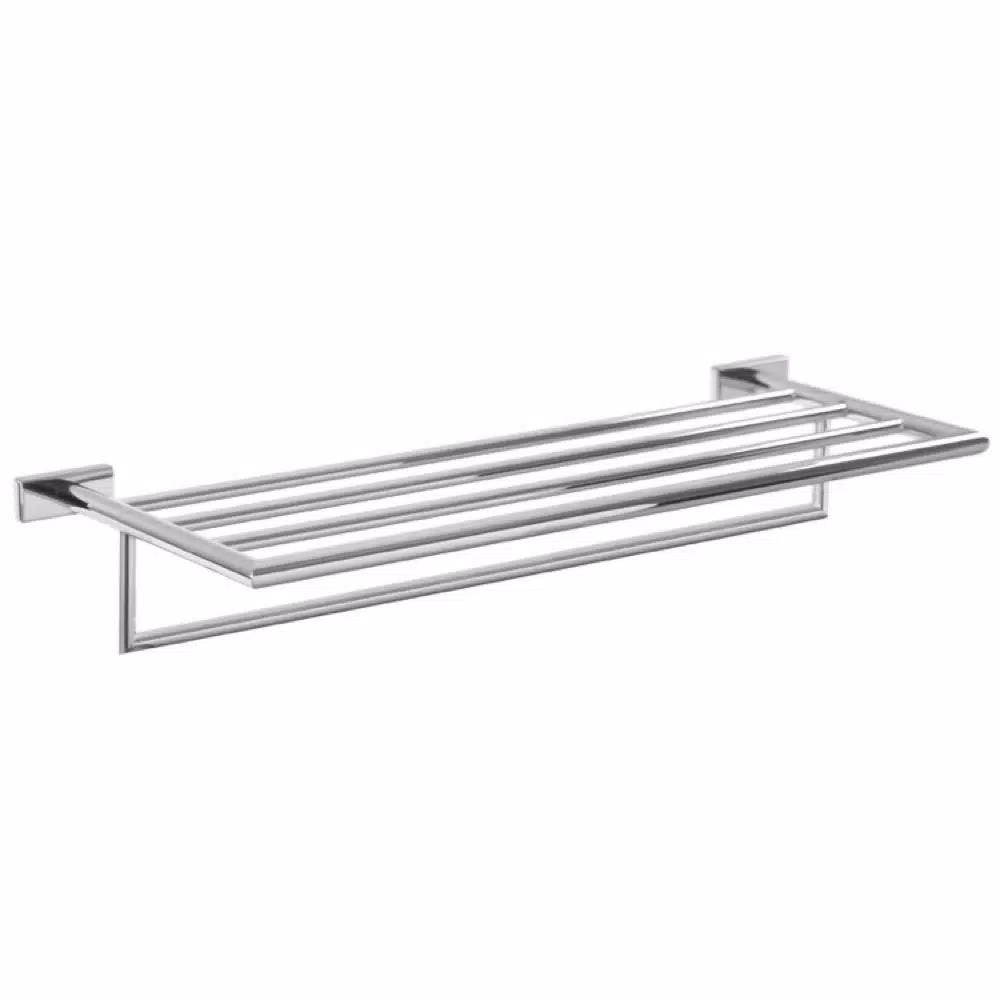 Nameeks Boutique Hotel 1-Bar Towel Rack, Polished Chrome Brass