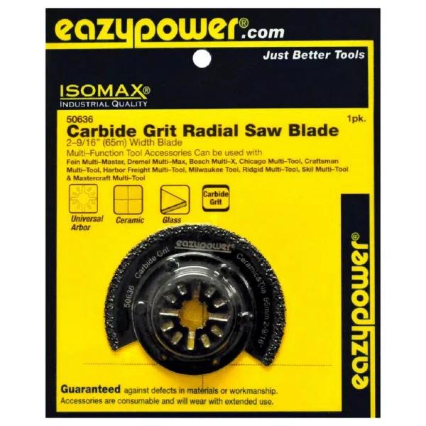 eazypower 65 mm Carbide Grit Radial Oscillating Saw Blade for Tile, Ceramic, and Glass