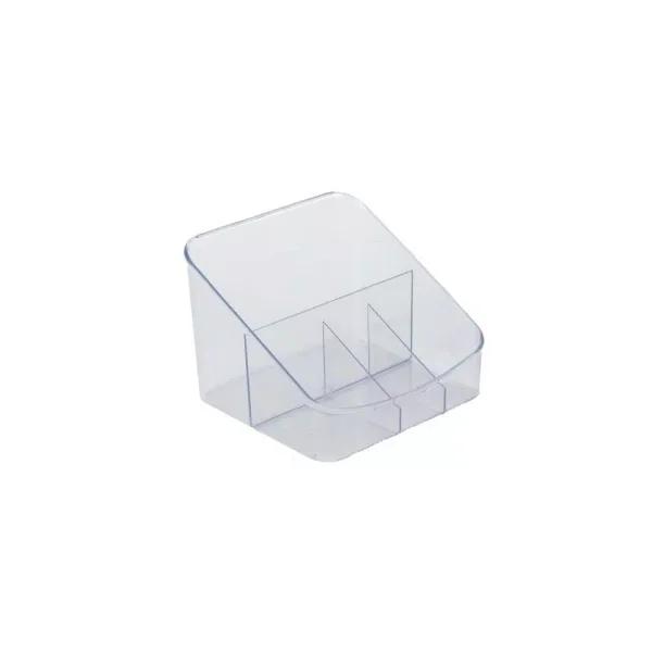 Mind Reader Multi-Purpose Clear Acrylic Organizer - 4 Compartment Storage for Vanity, Office, and Kitchen