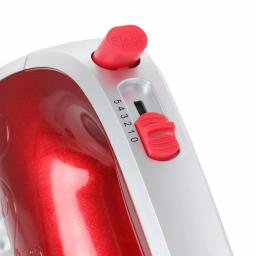 Better Chef 5-Speed Electric Hand Mixer with Stainless Steel Beaters and Dough Hooks, Red thumbnail 4