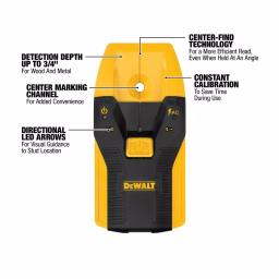 DEWALT 3/4 in. Center Sensor Stud Finder and 20 oz. Hammer Bundle thumbnail 2
