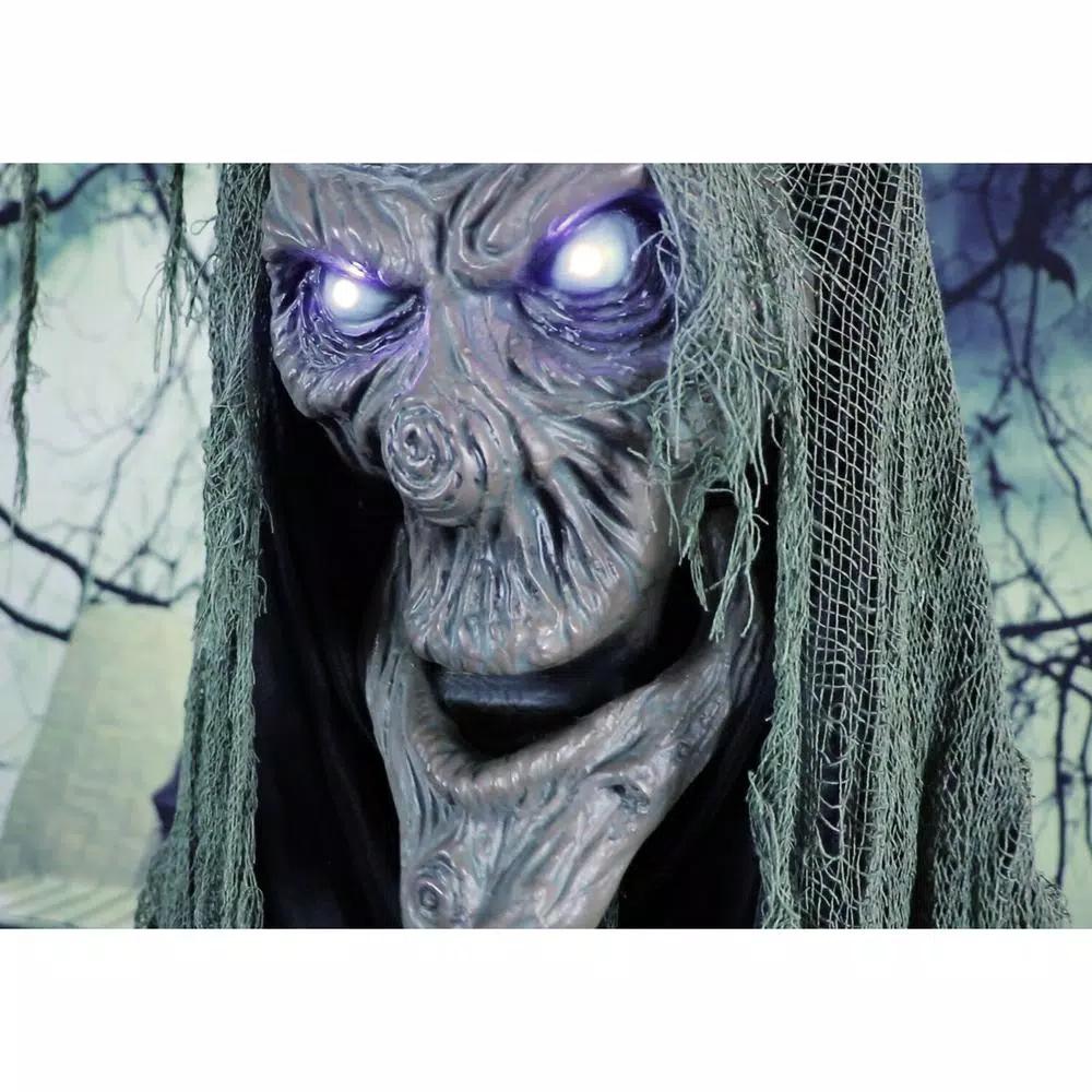 Haunted Hill Farm 6.5 ft. Animatronic Talking Tree Halloween Prop with Sound and Lights