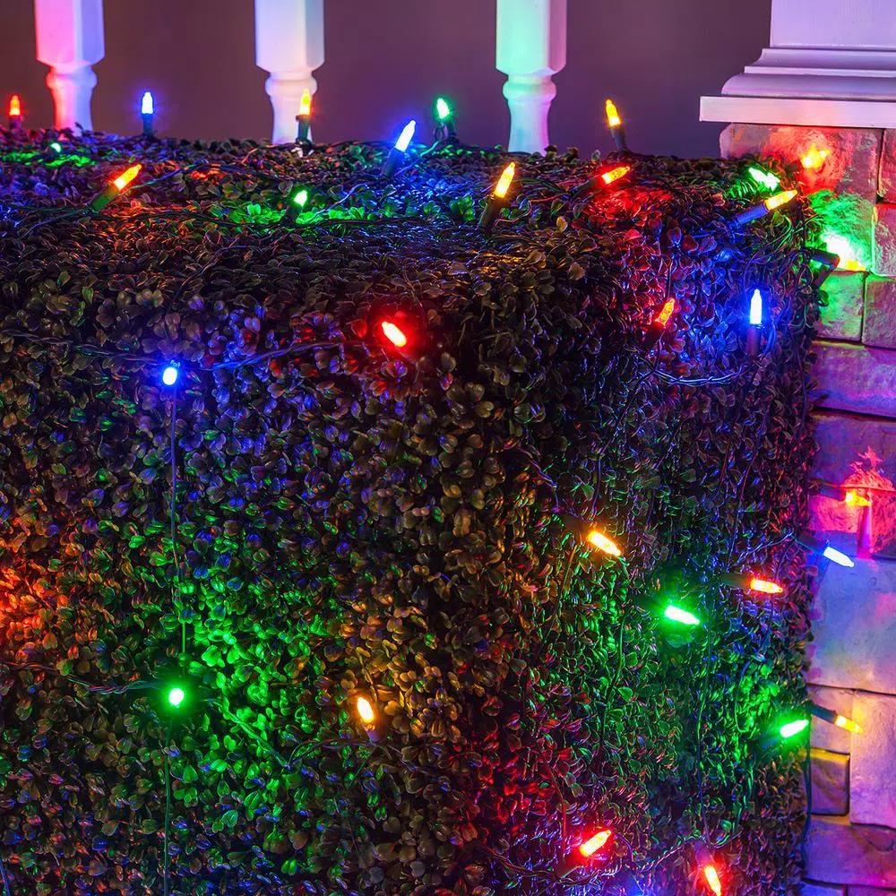 Wintergreen Lighting 48 in. x 72 in. 100-Light M5 Multi-Color LED Net Light Set
