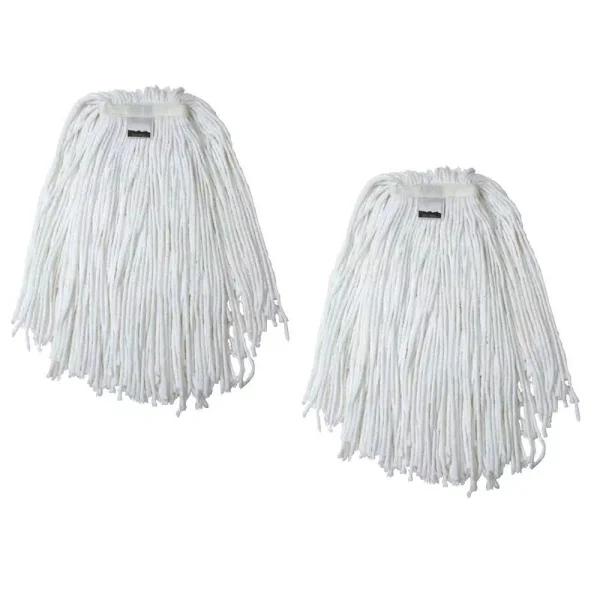Ti-Dee American Emsco Group Ti-Dee 4-Ply Cotton String Mop Heads with Cut-Ends, 2-Pack