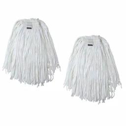 Ti-Dee American Emsco Group Ti-Dee 4-Ply Cotton String Mop Heads with Cut-Ends, 2-Pack thumbnail 1