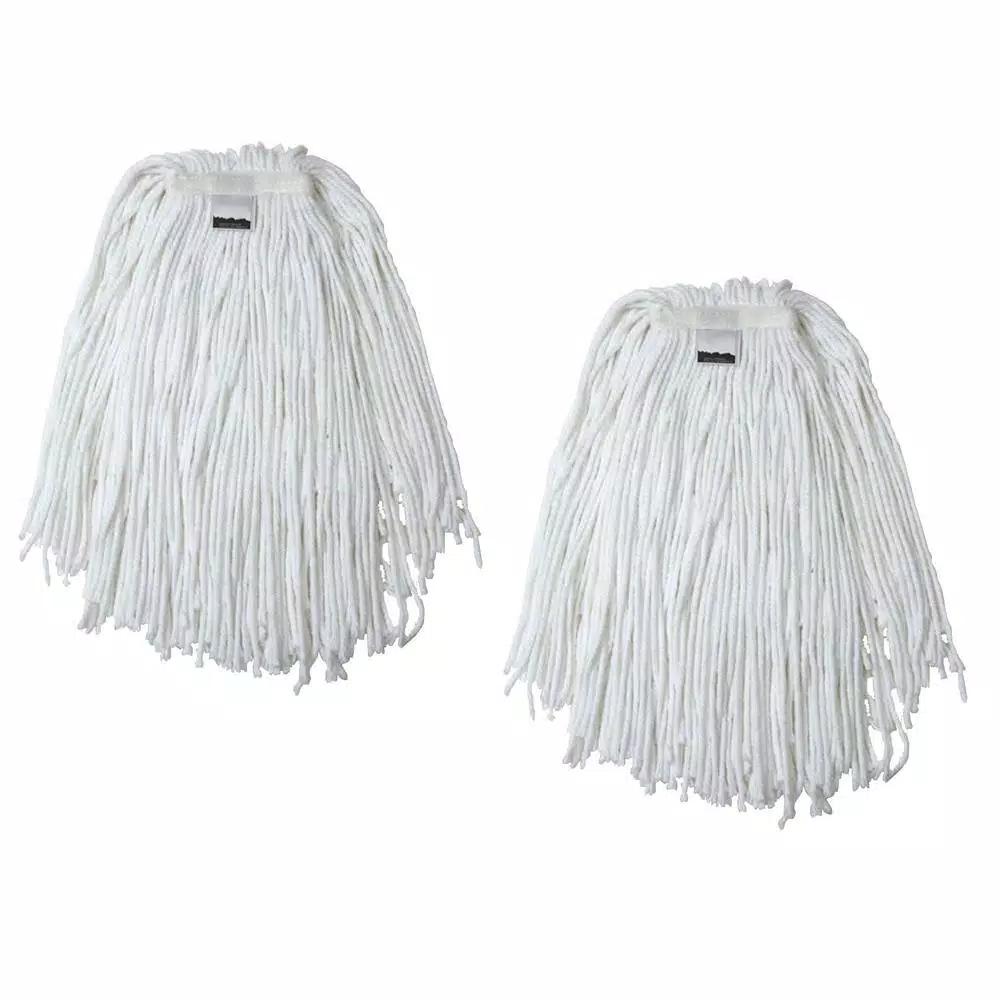 Ti-Dee American Emsco Group Ti-Dee 4-Ply Cotton String Mop Heads with Cut-Ends, 2-Pack