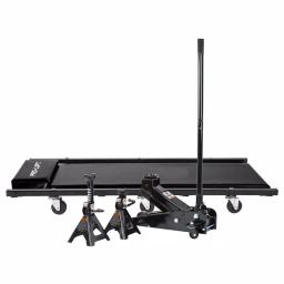 Pro-Lift 3-Ton Heavy-Duty Floor Jack, Jack Stands, and 300 lb. Creeper Combo Set thumbnail 1