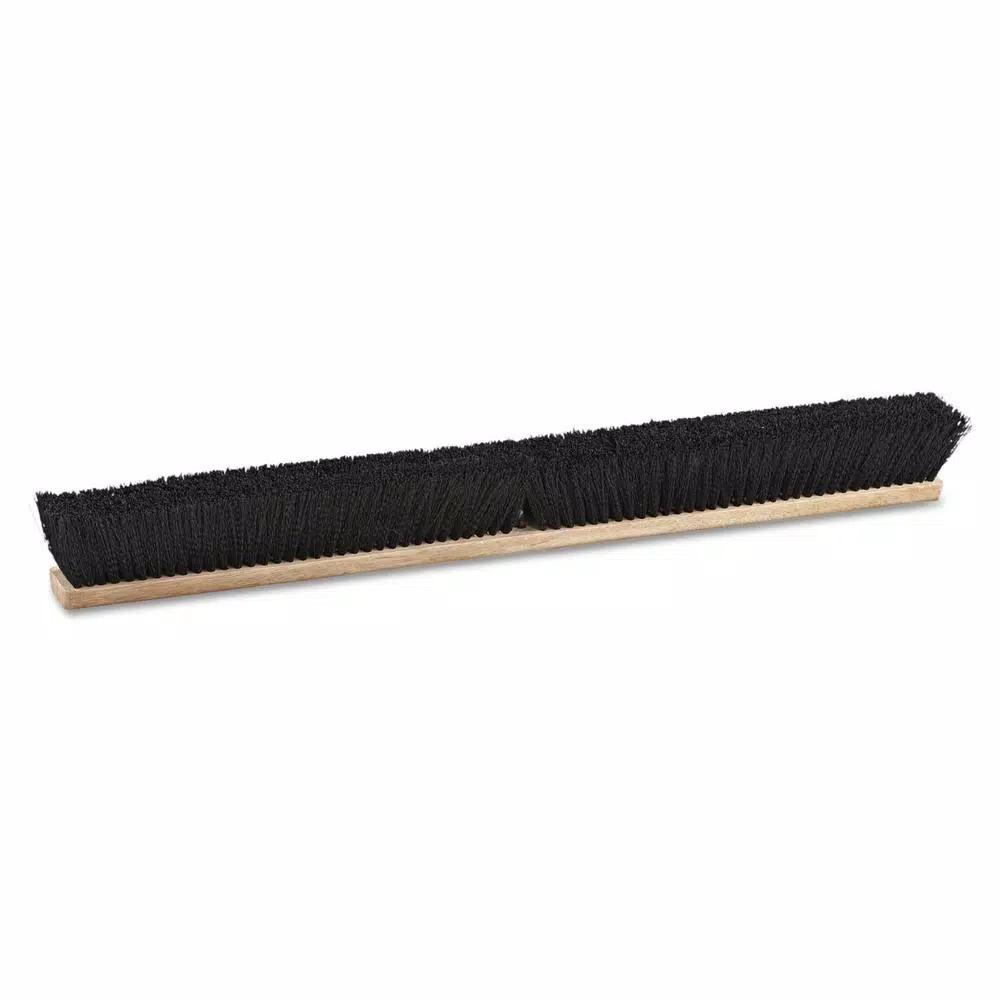 Boardwalk 36 in. Polypropylene Bristle Push Floor Broom Head with Hardwood Block
