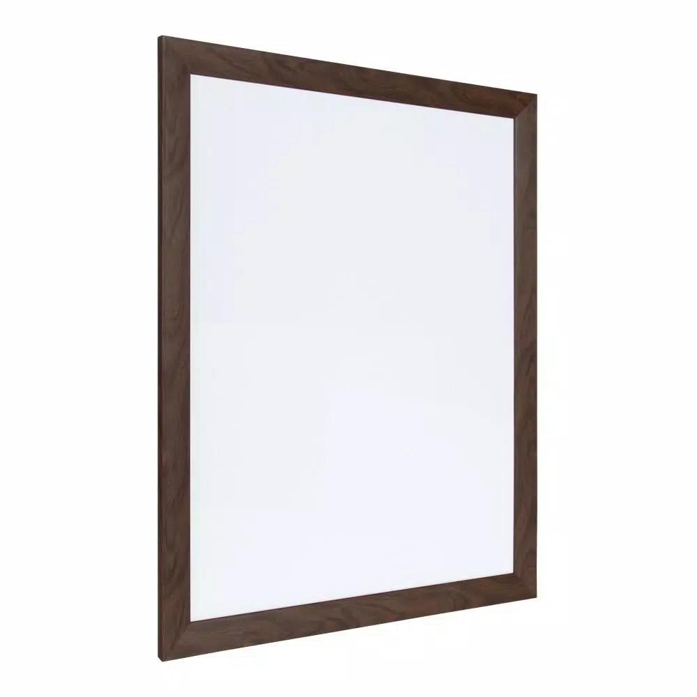 DesignOvation Kate and Laurel Beatrice Walnut Brown Rectangle Magnetic Dry Erase Memo Board