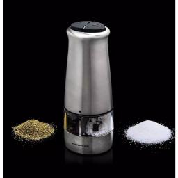 Ovente 2-in-1 Electric Salt and Pepper Grinder, Stainless Steel Silver, Battery Operated thumbnail 6