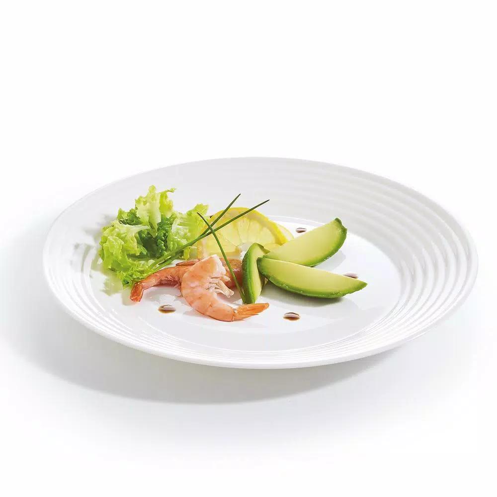 Luminarc Harena White 10.5" Dinner Plate Set, 6-Piece Opal Glass
