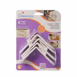 Dreambaby Angle Locks for Child Safety, 4-Pack White thumbnail 4