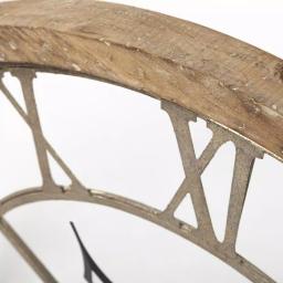 Mercana Mething 31.5 in. Oversized Farmhouse Wood Wall Clock with Roman Numerals thumbnail 4