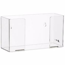 AdirMed Clear Acrylic Single Box Glove Dispenser, Wall Mount thumbnail 1