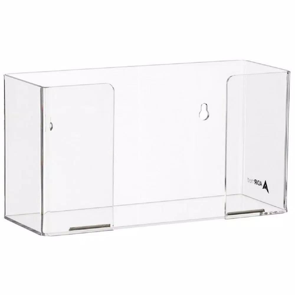 AdirMed Clear Acrylic Single Box Glove Dispenser, Wall Mount