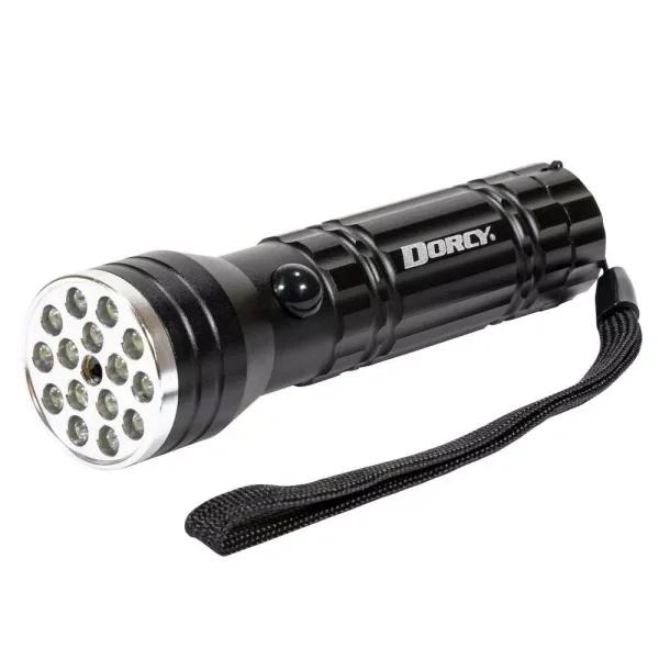 Dorcy 3-in-1 LED Flashlight with UV Blacklight and Red Laser Pointer, Black