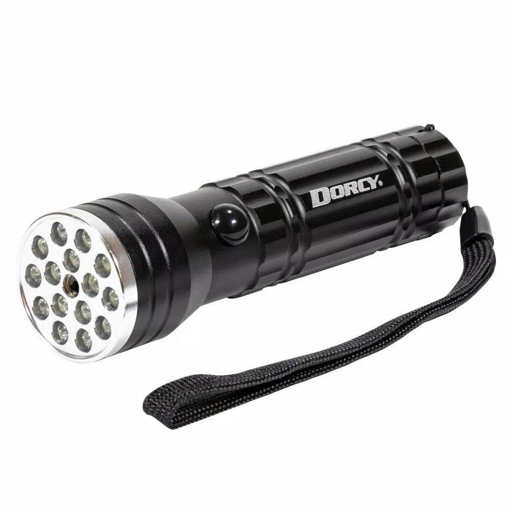 Dorcy 3-in-1 LED Flashlight with UV Blacklight and Red Laser Pointer, Black