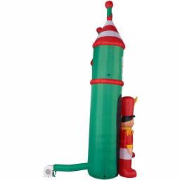 Fraser Hill Farm 10 ft. Santa's Toy Shop Archway Inflatable with White Lights thumbnail 9