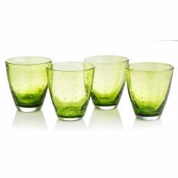 Unbranded Rain Drop Sea Foam Green Double Old-Fashioned Glass, Set of 4 thumbnail 2
