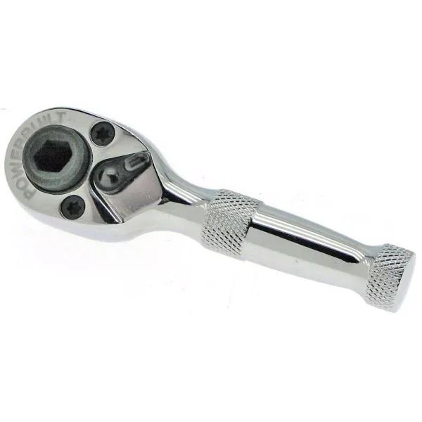 Powerbuilt 1/4 in. Drive Socket and Bit Mini Ratchet, 72-Tooth Low Profile Design