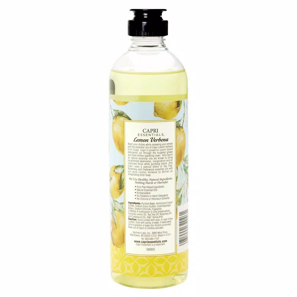 Capri Essentials Lemon Verbena Dish Soap - Plant-Based & Biodegradable