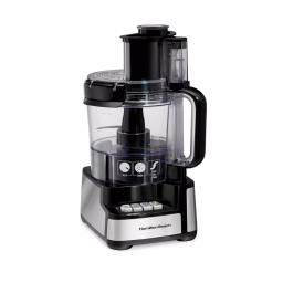 Hamilton Beach Stack and Snap 12-Cup Food Processor, 450-Watt, Stainless Steel thumbnail 1