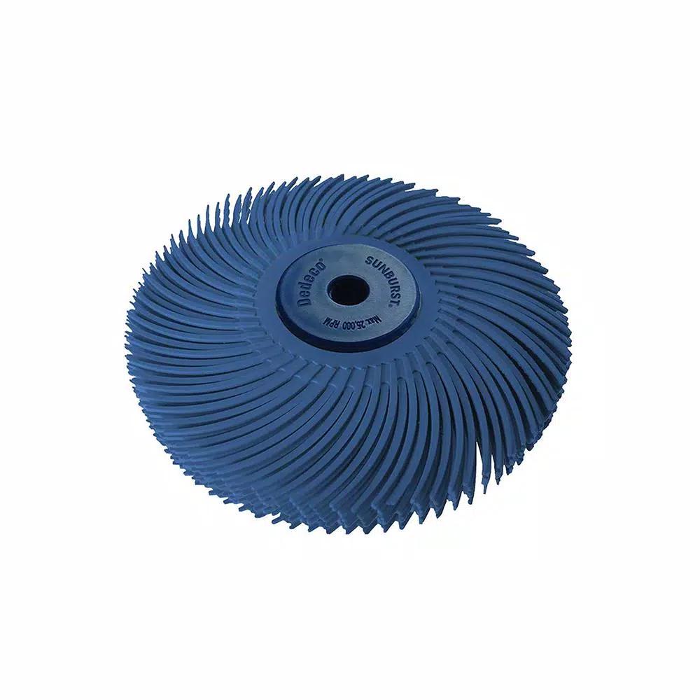 Dedeco Sunburst 3 in. 6-Ply Radial Discs 400-Grit Fine Polishing Tool