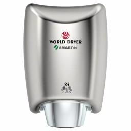 World Dryer SMARTdri Electric High-Speed Hand Dryer - Brushed Chrome thumbnail 1