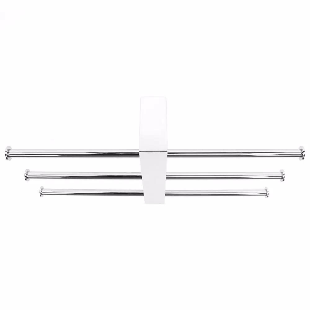 Nameeks Gedy Bridge Wall Mounted Polished Chrome Towel Rack with 3 Adjustable Sliding Bars