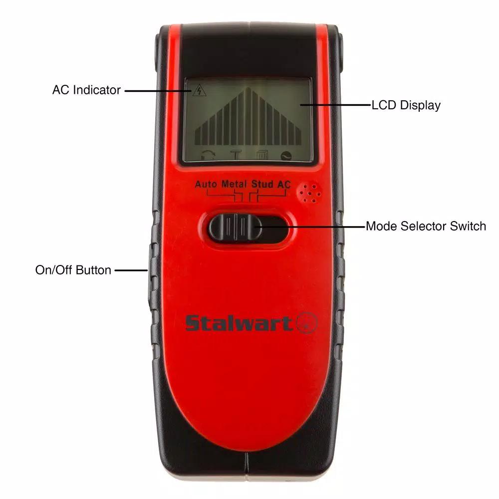 Stalwart 3-in-1 Metal, Live Wire, and Stud Detector