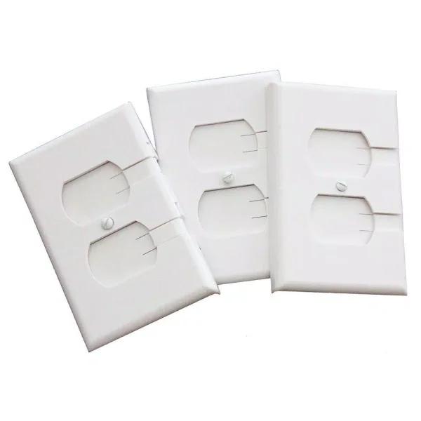Cardinal Gates Socket Guard Electrical Plate Cover Replacement, White (6-Pack)