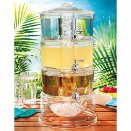 Home Essentials and Beyond 1 Gallon Glass Beverage Dispenser with Removable Lid thumbnail 2