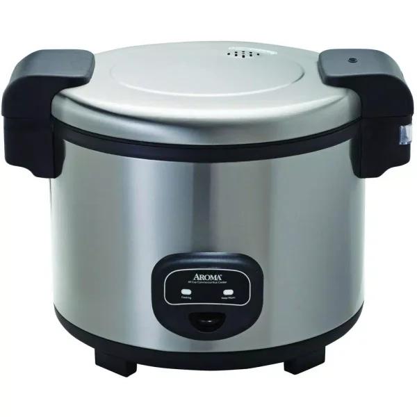 Aroma Commercial 60-Cup Stainless Steel Rice Cooker, 15-Quart Capacity