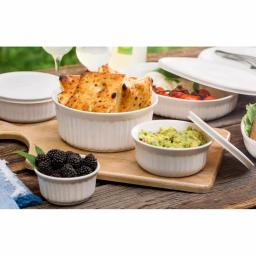 Corningware French White 10-Piece Ceramic Bakeware Set with Lids thumbnail 8