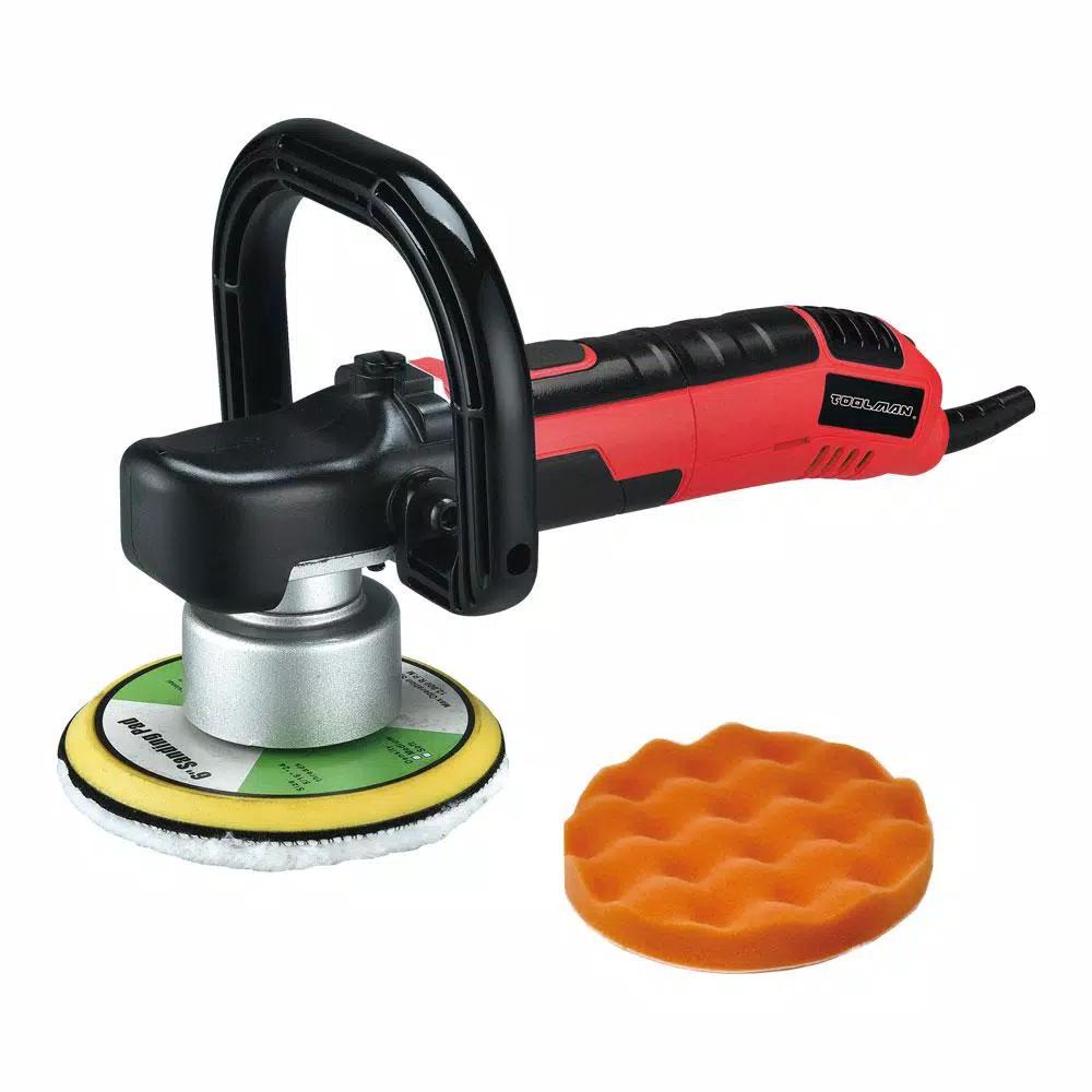 Boyel Living 6 in. Corded Orbital Sander and Polisher, 6 Amp, 6-Speed Variable RPM, 2500-6500 RPM