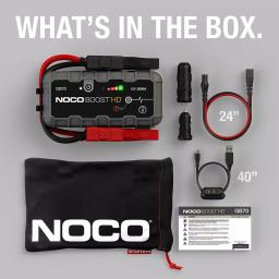 NOCO GB70 2000 Amp 12V UltraSafe Lithium Jump Starter for Up to 8L Gas and 6L Diesel Engines thumbnail 7