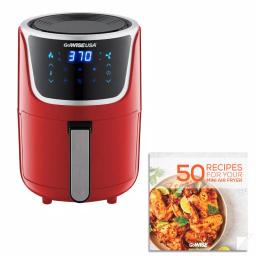 GoWISE USA 2-Qt. Mini Digital Air Fryer with Touchscreen, Red/Silver thumbnail 1