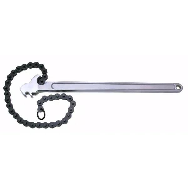 Crescent 15 in. Chain Wrench, Satin Chrome Finish, 4 in. Max Pipe Size
