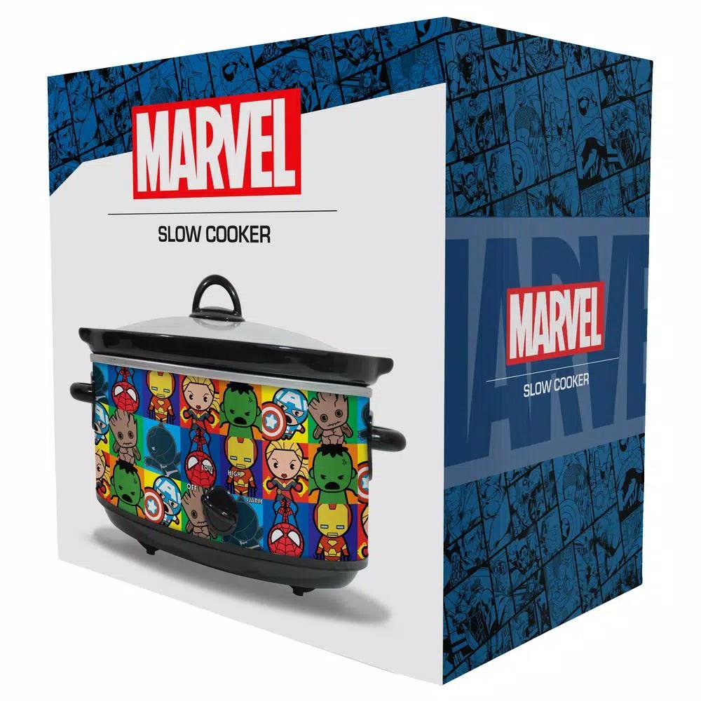 Uncanny Brands Marvel Kawaii 7-Quart Slow Cooker, Black