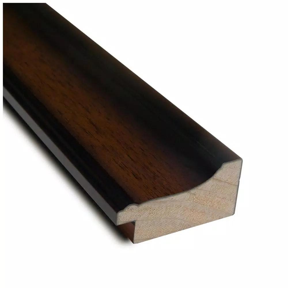 Amanti Art Cyprus 23 in. W x 23.12 in. H Square Beveled Edge Wood Bathroom Vanity Mirror, Dark Brown Walnut