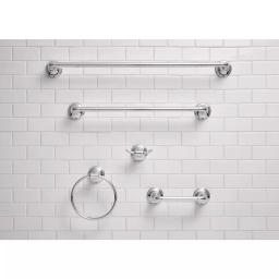 MOEN Jansen Chrome Screw-In Robe and Towel Hook, 2-Hook Design thumbnail 4